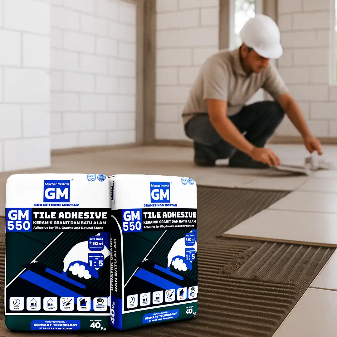 gambar tile adhesive dari Grametindo Mortar GM 550