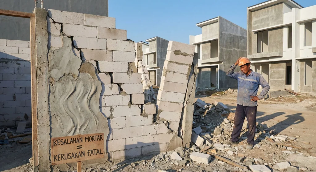 Semen Mortar: 9 Kesalahan Fatal yang Bikin Bangunan Cepat Rusak semen mortar mortar perekat perekat bata ringan lem bata ringan semen bata ringan mortar bata ringan perekat hebel lem hebel semen hebel mortar hebel gm mortar grametindo mortar grametindo